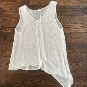 Asymmetrical Eileen Fisher Mesh Top